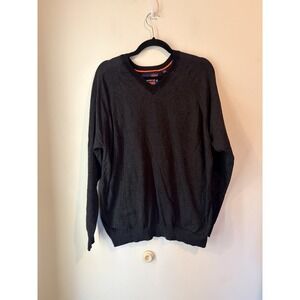 Superdry‎ Orange Label V Neck Lightweight Sweater Knit Shirt Mens 3XL Dark Grey